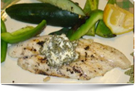  GRILLED BASA fillet with vegetables 